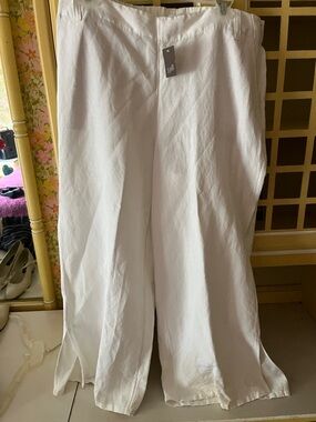 J. Jill White Wide-Leg Chinos